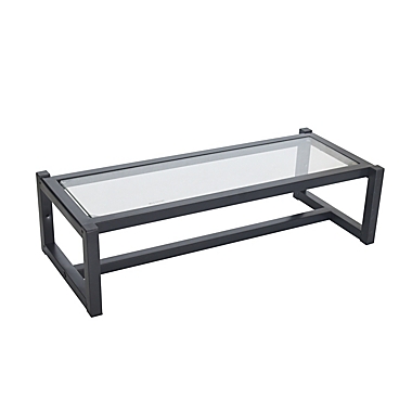Studio 3B&trade; Mercer Wall Shelf with Towel Bar in Black. View a larger version of this product image.