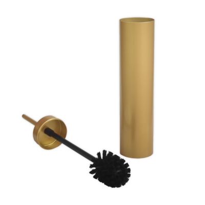 Studio 3B&trade; Toilet Brush and Canister in Gold