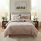 Alternate image 0 for Madison Park&reg; Carina 7-Piece Jacquard Queen Comforter Set in Taupe