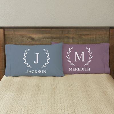 Laurel Initial Personalized 20-Inch x 31-Inch Pillowcase