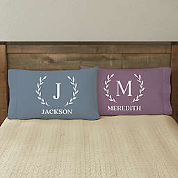 Laurel Initial Personalized 20-Inch x 31-Inch Pillowcase