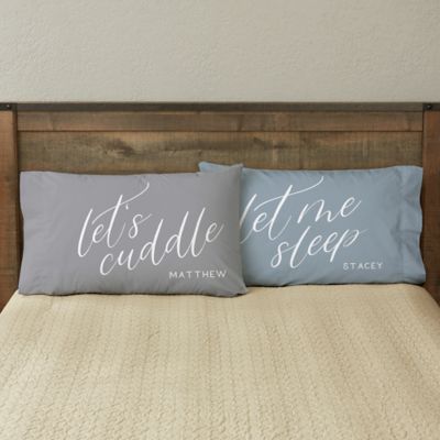 Let&#39;s Cuddle Personalized 20-Inch x 31-Inch Pillowcase Set