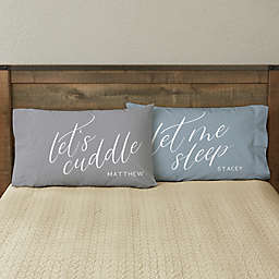 Let's Cuddle Personalized 20-Inch x 31-Inch Pillowcase Set