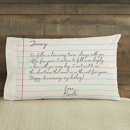 Love Letter Personalized 20-Inch x 31-Inch Pillowcase