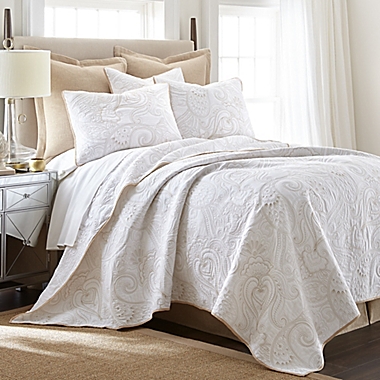 Levtex Home Modena 3-Piece Full/Queen Quilt Set in White. View a larger version of this product image.
