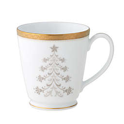 Noritake® Charlotta Holiday Tree Mugs in White/Gold (Set of 4)