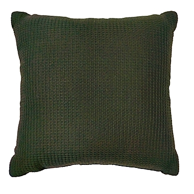 Waffle Square Outdoor Throw Pillow in Grape Leaf. View a larger version of this product image.