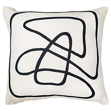 Studio 3B&trade; Abstract Square Outdoor Throw Pillow in Coconut Milk. View a larger version of this product image.