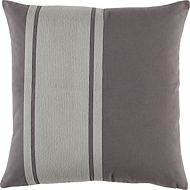 Studio 3B&trade; Crewel Decorative Stripe Square Throw Pillow in Granite Grey/Alloy. View a larger version of this product image.