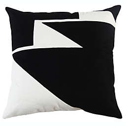 Studio 3B™ Color Block Geo Square Throw Pillow in Jet Set Black/White
