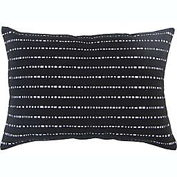 Studio 3B™ Dotted Stripe Oblong Throw Pillow in Jet Set Black