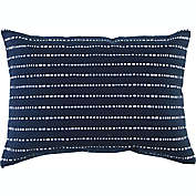 Studio 3B&trade; Dotted Stripe Oblong Throw Pillow in Mood Indigo/Blue
