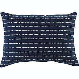 Studio 3B™ Dotted Stripe Oblong Throw Pillow in Mood Indigo/Blue