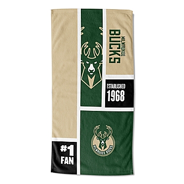 NBA Milwaukee Bucks Personalized Colorblock Beach Towel. View a larger version of this product image.