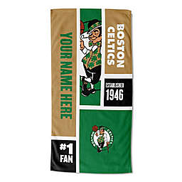 NBA Boston Celtics Personalized Colorblock Beach Towel
