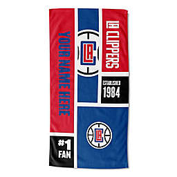 NBA Los Angeles Clippers Personalized Colorblock Beach Towel