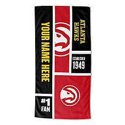 NBA Atlanta Hawks Personalized Colorblock Beach Towel