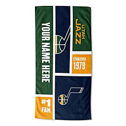 NBA Utah Jazz Personalized Colorblock Beach Towel