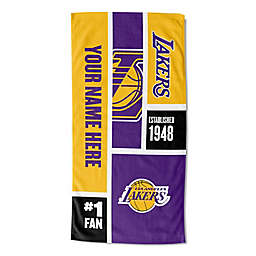 NBA Los Angeles Lakers Personalized Colorblock Beach Towel