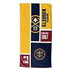 Alternate image 1 for NBA Denver Nuggets Personalized Colorblock Beach Towel