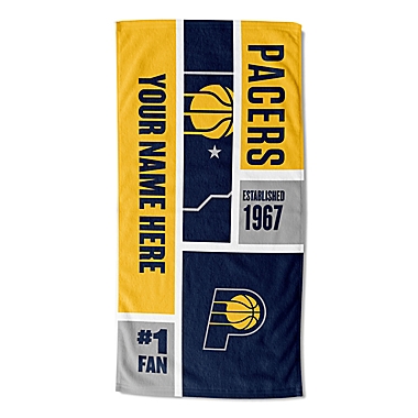 NBA Indiana Pacers Personalized Colorblock Beach Towel. View a larger version of this product image.