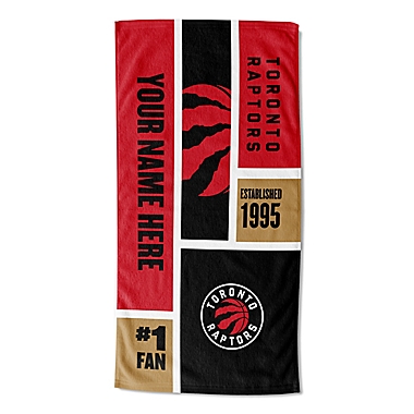 NBA Toronto Raptors Personalized Colorblock Beach Towel. View a larger version of this product image.