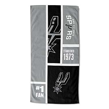 NBA San Antonio Spurs Personalized Colorblock Beach Towel. View a larger version of this product image.