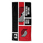 Alternate image 1 for NBA Portland Trail Blazers Personalized Colorblock Beach Towel