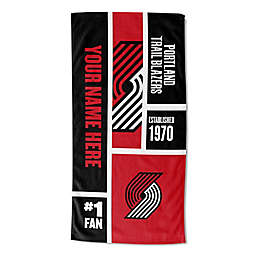 NBA Portland Trail Blazers Personalized Colorblock Beach Towel