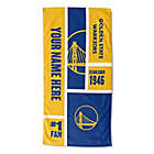 Alternate image 0 for NBA Golden State Warriors Personalized Colorblock Beach Towel