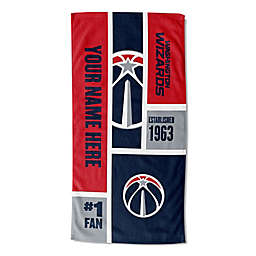 NBA Washington Wizards Personalized Colorblock Beach Towel