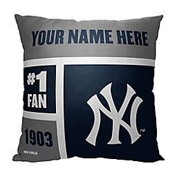 MLB New York Yankees Colorblock Personalized Square Throw Pillow
