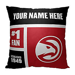 NBA Atlanta Hawks Colorblock Personalized Square Throw Pillow