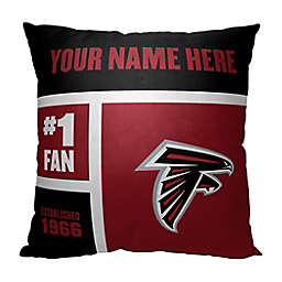 NFL Atlanta Falcons Colorblock Personalized Square Throw Pillow