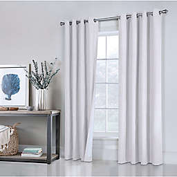 Commonwealth Home Fashions ThermaPlus Ventura 63-Inch Grommet Curtain in White (Set of 2)