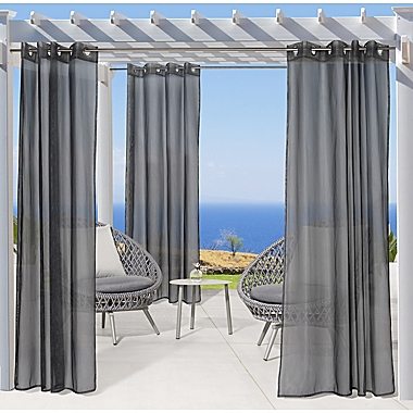 No Se&#39;em 96-Inch Grommet Window Curtain Panel in Black (Single). View a larger version of this product image.