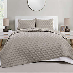 VCNY Home Staton 3-Piece King Quilt Set in Taupe