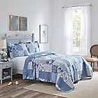Alternate image 1 for Laura Ashley&reg; Paisley Patchwork 3-Piece Reversible Full/Queen Quilt Set in Blue