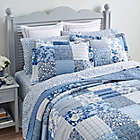 Alternate image 5 for Laura Ashley&reg; Paisley Patchwork 3-Piece Reversible Full/Queen Quilt Set in Blue