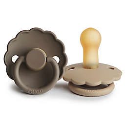 FRIGG Daisy 2-Pack Rubber Pacifiers Croissant/Portobello Pacifier
