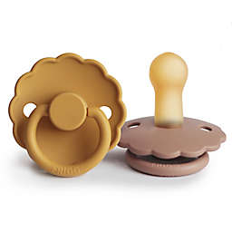 FRIGG Daisy 2-Pack Rubber Pacifiers in Honey Gold