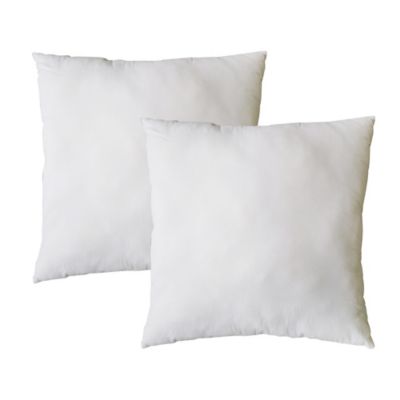 Simply Essential&trade; Square Throw Pillow Inserts in White (Set of 2)