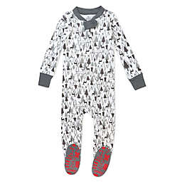 The Honest Company® Mountain Deer Snug-Fit Organic Cotton Footed Pajama in Grey