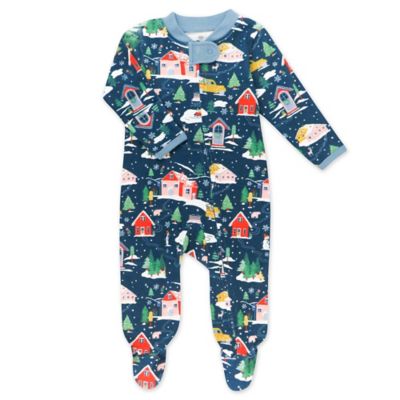 The Honest Company&reg; 2-Pack Nordic Holiday Organic Cotton Sleep &amp; Play in Navy
