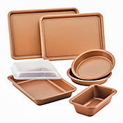 Ayesha Curry&trade; Nonstick 7-Piece Cookie Pan, Loaf Pan, and Cake Pan Bakeware Set in Copper
