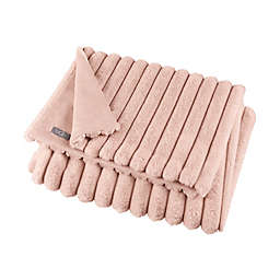 UGG® Dylan Ribbed Faux Fur Toddler Blanket in Peach