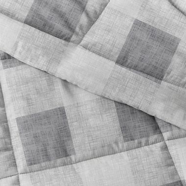 Home Collection 3-Piece Gingham Comforter Set. View a larger version of this product image.