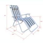 Alternate image 2 for Simply Essential&trade; Cabana Stripe Outdoor Folding Zero Gravity Lounger Chair in Grey/White
