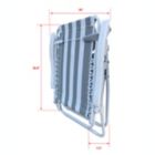 Alternate image 3 for Simply Essential&trade; Cabana Stripe Outdoor Folding Zero Gravity Lounger Chair in Grey/White