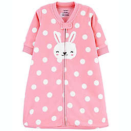 carter&#39;s&reg; Size 0-3M Polka Dot Bunny Fleece Sleep Bag in Pink/White